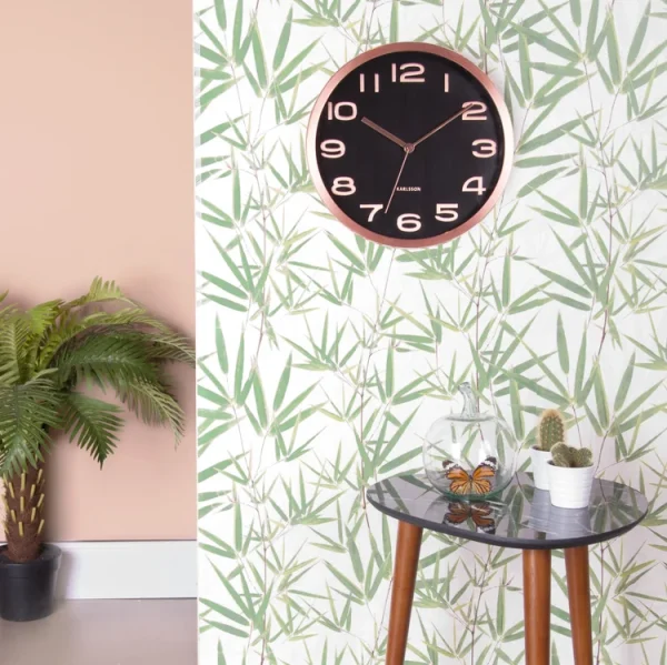Silent Copper Frame Wall Clock for Home & Office | Modern Black & Copper Analog Clock - Image 10