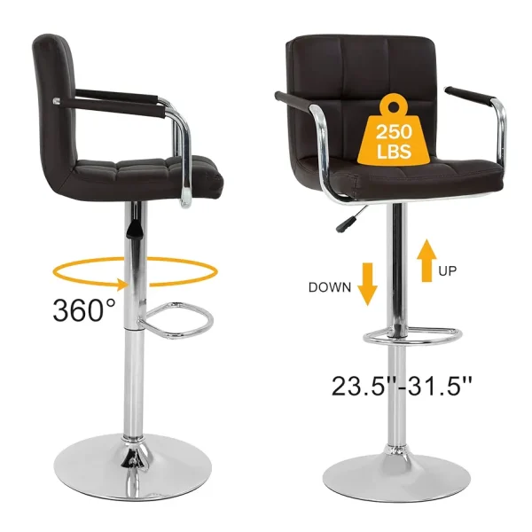 Modern Faux Leather Bar Stools - Image 14