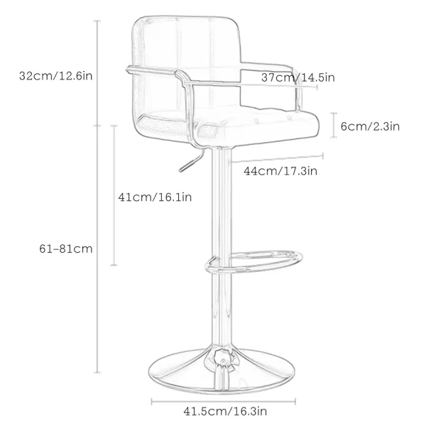 Modern Faux Leather Bar Stools - Image 22