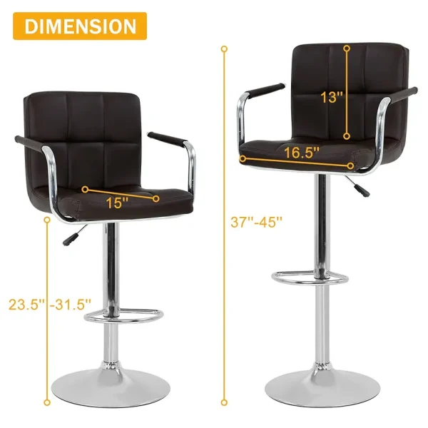 Modern Faux Leather Bar Stools - Image 20