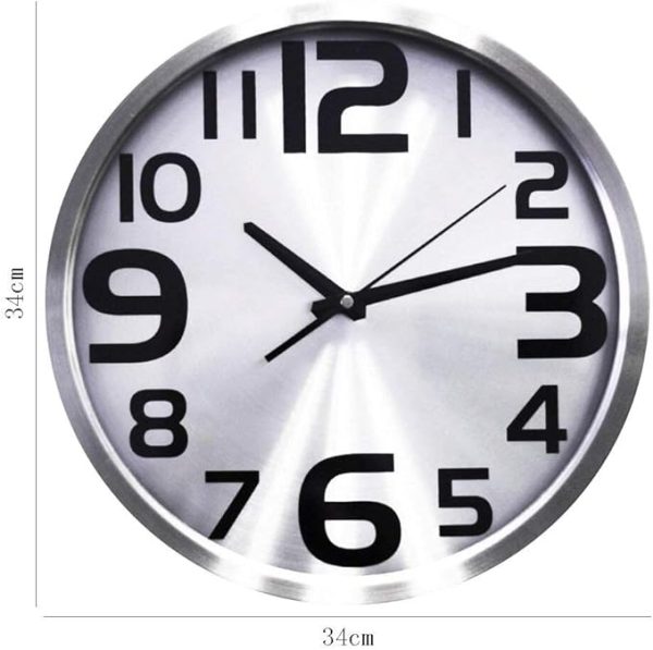 Silver & Gold Minimalist Wall Clock for Home & Office Decor - Image 7