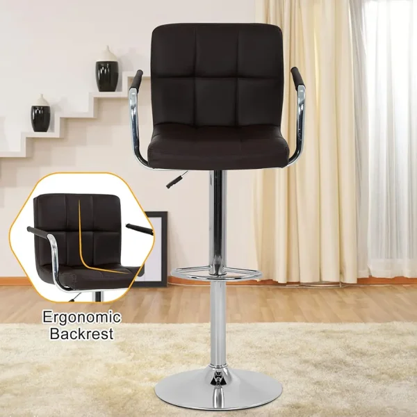 Modern Faux Leather Bar Stools - Image 17