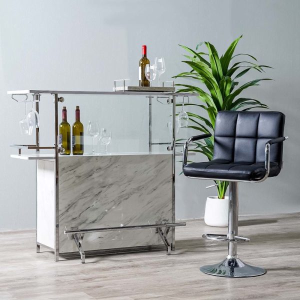 Modern Faux Leather Bar Stools - Image 28
