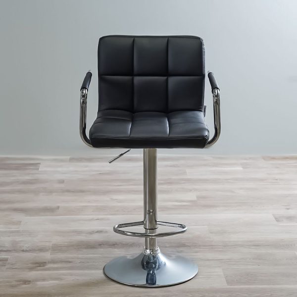 Modern Faux Leather Bar Stools - Image 2
