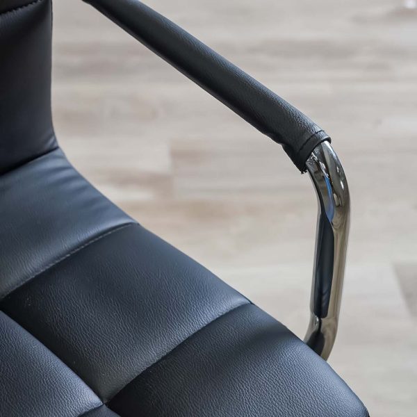 Modern Faux Leather Bar Stools - Image 6