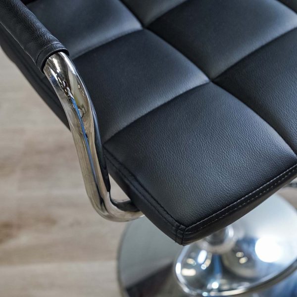 Modern Faux Leather Bar Stools - Image 4