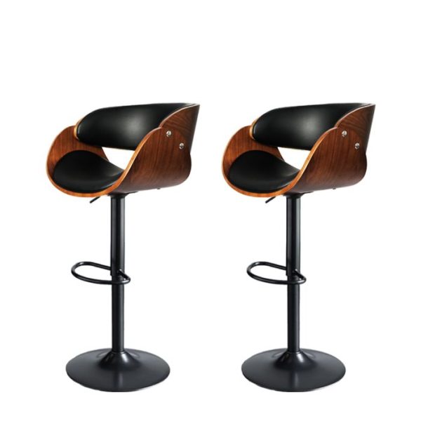 Wooden Swivel Barstools - Image 3