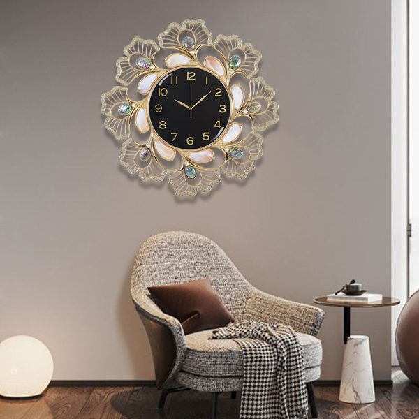 "Luxury Rose Gold Wall Clock with Unique Petal Design | Quiet Operation - Image 10