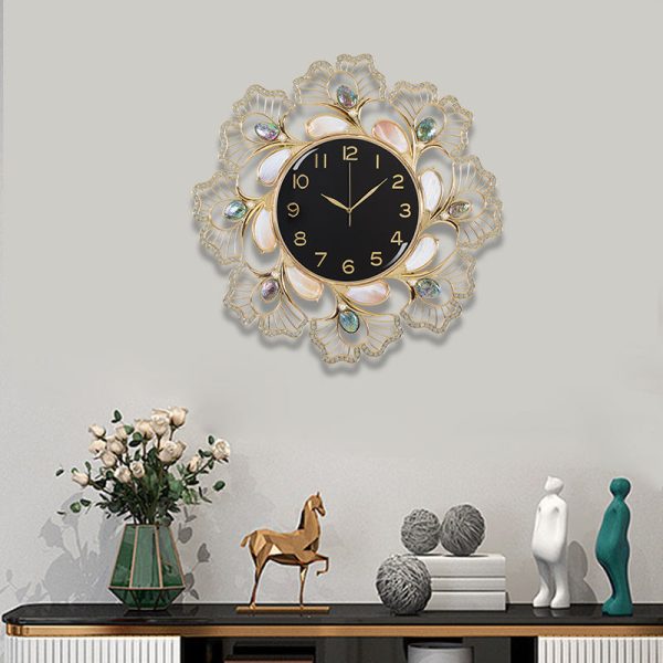"Luxury Rose Gold Wall Clock with Unique Petal Design | Quiet Operation - Image 11
