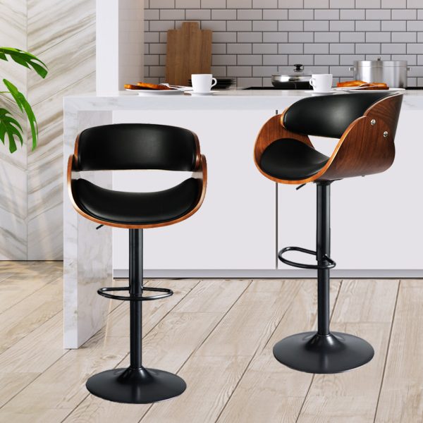 Wooden Swivel Barstools - Image 3