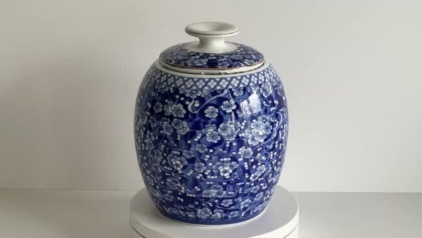 Marvel Blue Ceramic Decor Pot with Airtight Lid | Furnish Fantasy - Image 6