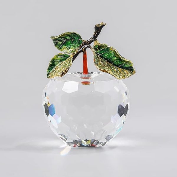Crystal Apple Figurine – Elegant Decorative Showpiece & Paperweight - Image 8