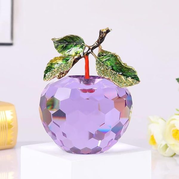 Crystal Apple Figurine – Elegant Decorative Showpiece & Paperweight - Image 13