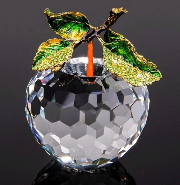 Crystal Apple Figurine – Elegant Decorative Showpiece & Paperweight - Image 14