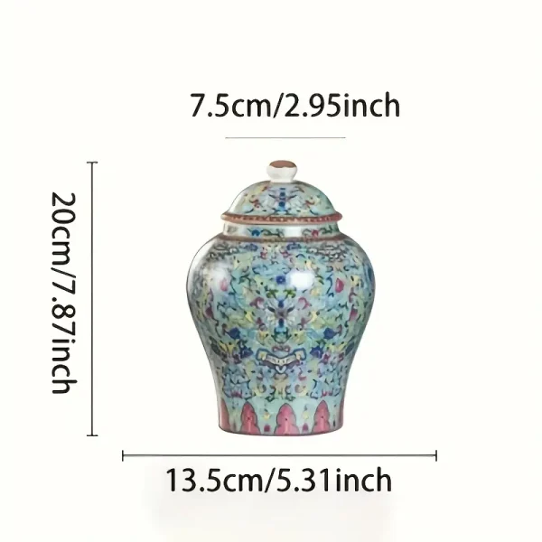 Marvel Ceramic Decor Pot with Nokshi Design – Airtight & Elegant | Furnish Fantasy - Image 5