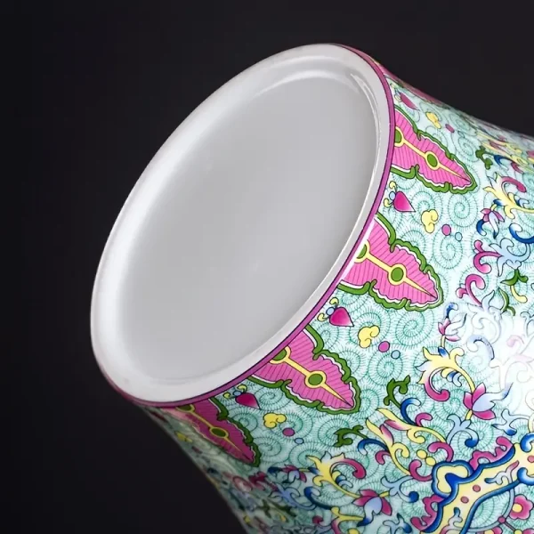 Marvel Ceramic Decor Pot with Nokshi Design – Airtight & Elegant | Furnish Fantasy - Image 3