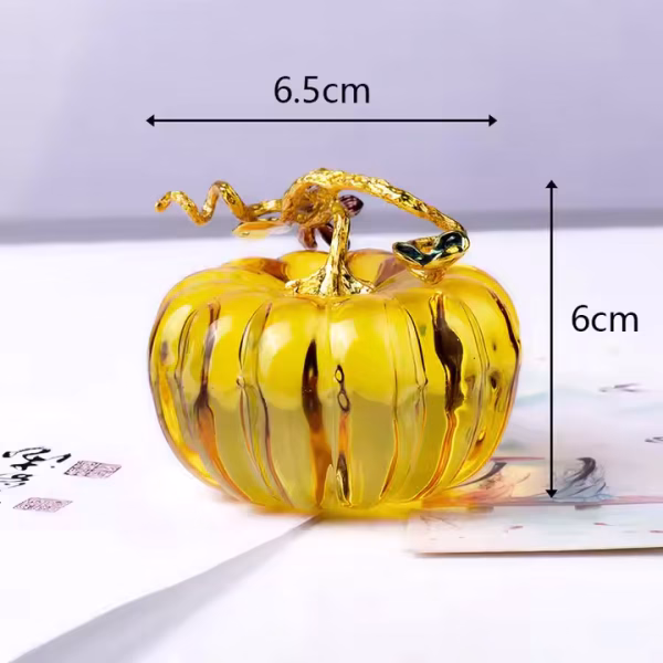 Crystal Pumpkin Ornament Showpiece – Artistic Multicolor Glass Decor - Image 6