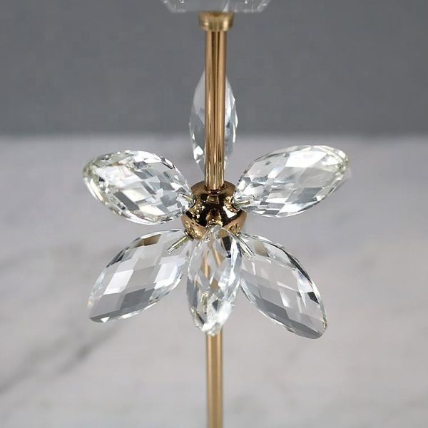 Elegant Crystal & Gold Candle Holders | Decorative T-Light Stands - Image 4