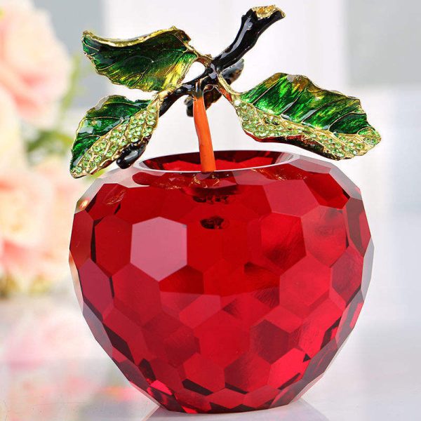 Crystal Apple Figurine – Elegant Decorative Showpiece & Paperweight - Image 19
