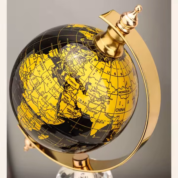 Luxury Decorative Globe with Marble Base – Artistic Tabletop Ornament - Image 6