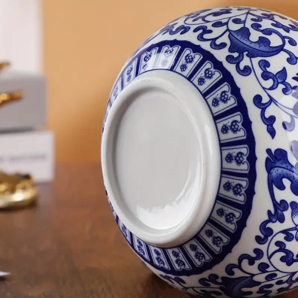 Marvel Blue Ceramic Decor Pot with Airtight Lid | Furnish Fantasy - Image 9