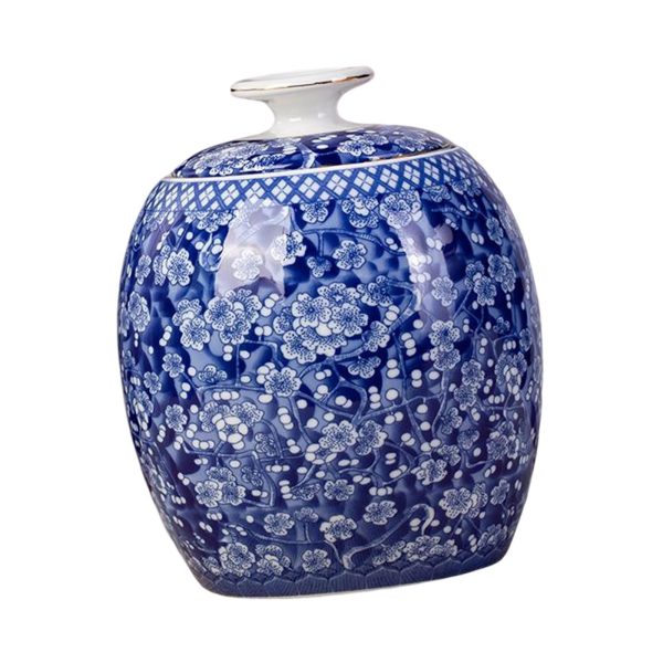 Marvel Blue Ceramic Decor Pot with Airtight Lid | Furnish Fantasy - Image 10