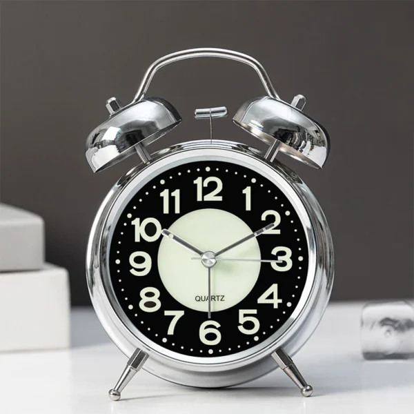 Vintage Twin Bell Alarm Clock – Retro Decorative Table Clock - Image 7