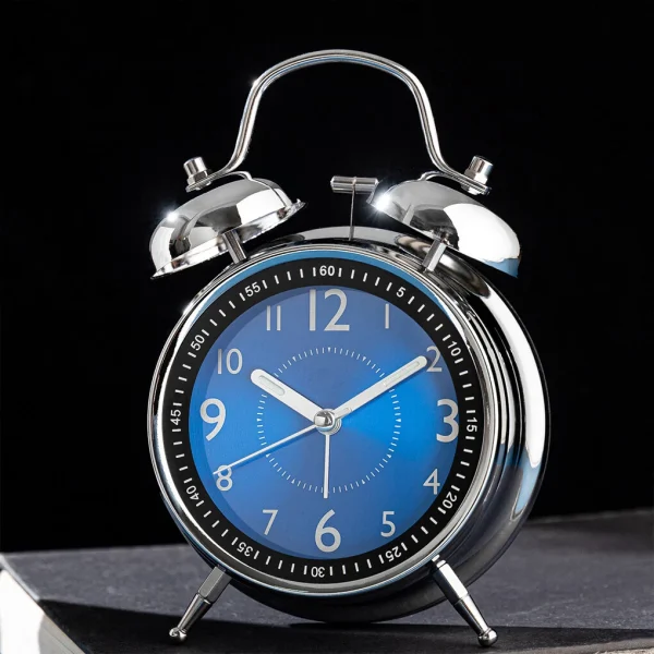 Vintage Twin Bell Alarm Clock – Retro Decorative Table Clock - Image 5