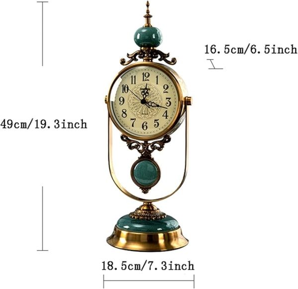 Luxury Metal and Glass Table Clock with Silent Movement
