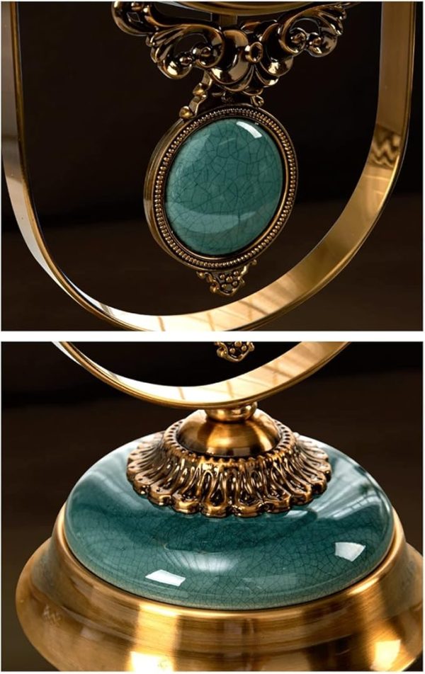 Luxury Table Clock – Silent Movement with Metal & Glass Design for Elegant Home Decor - Image 9