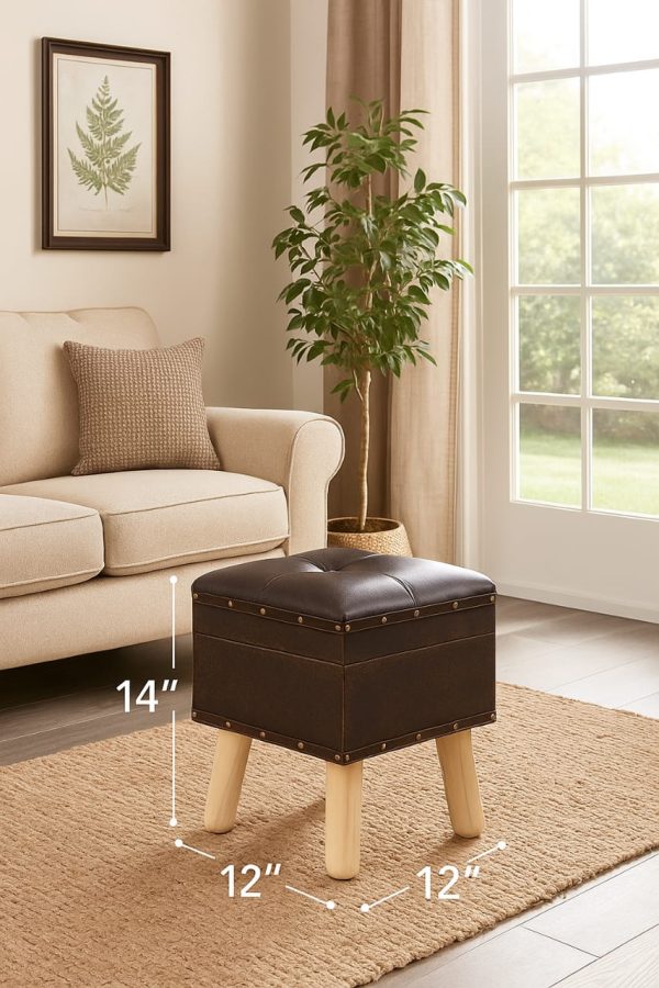 PU Leather Footstool - Image 5